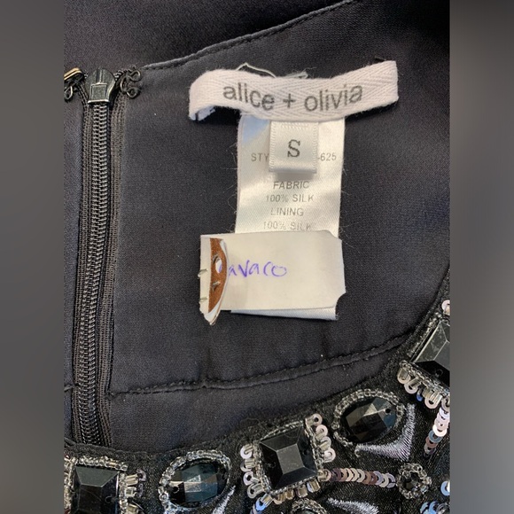 ALICE & OLIVIA 💯 Silk beaded mini dress - Picture 11 of 12